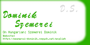 dominik szemerei business card